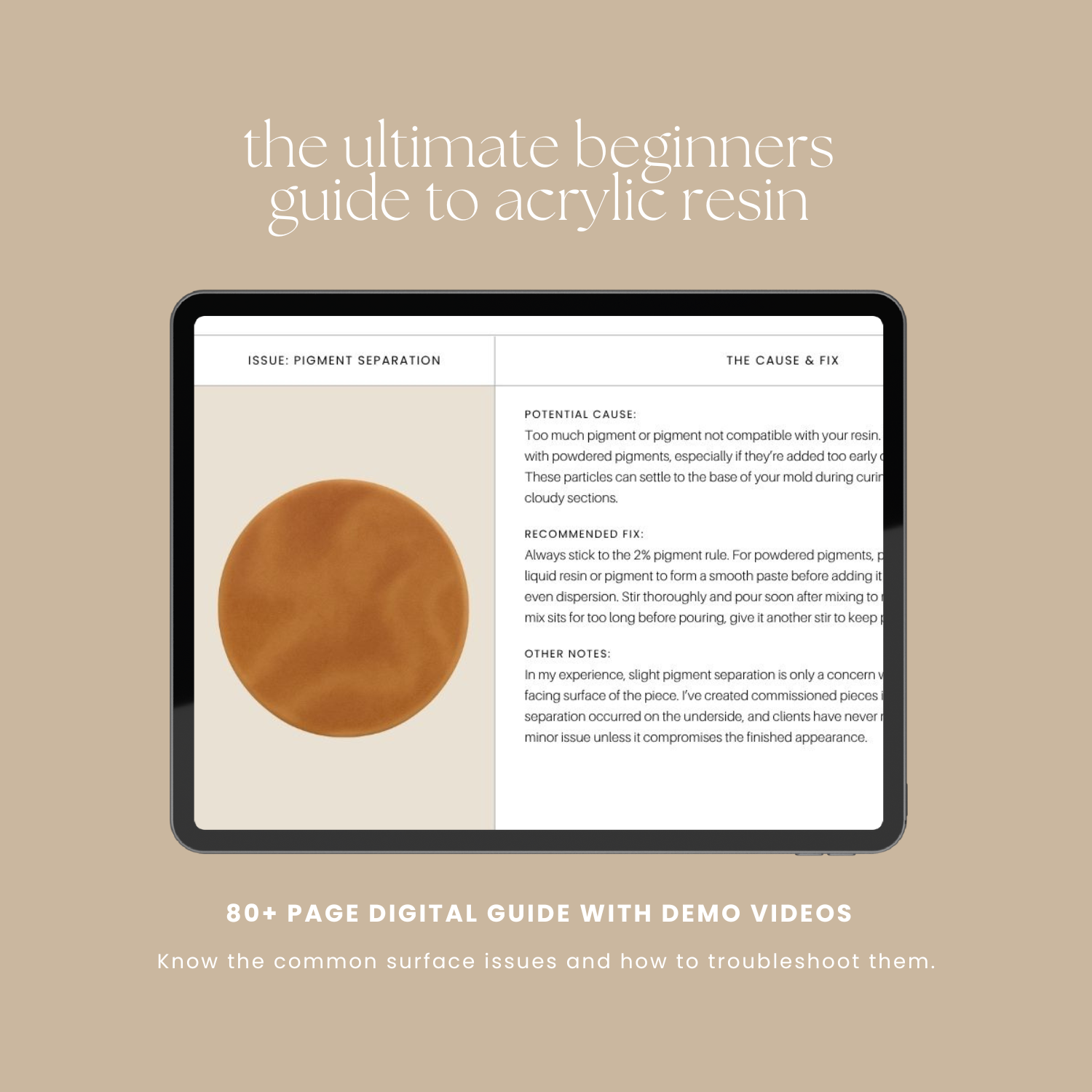 The Ultimate Beginners Guide To Acrylic Resin - Exclusive Digital Guide