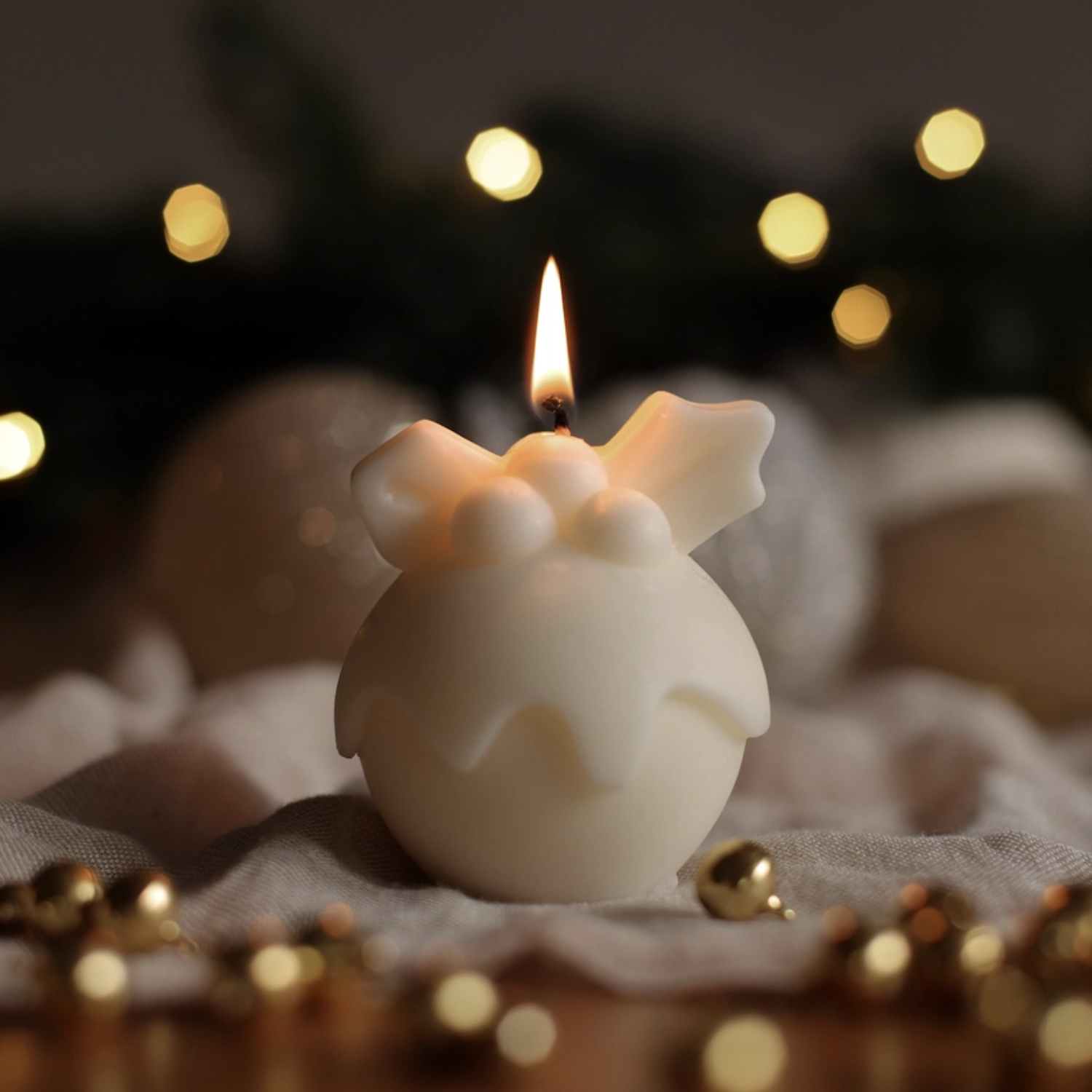 Little Pudding Christmas Candle